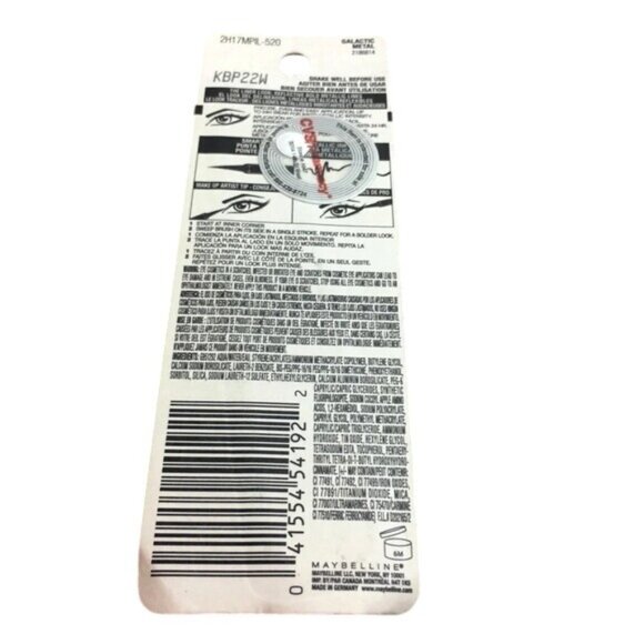 Maybelline Eyeliner Master Precise Waterproof Liquid 0.06 oz Galactic Metal 520 - Picture 3 of 3